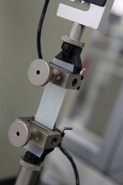 istock tensile strength test of rubber and plastic 1282922321