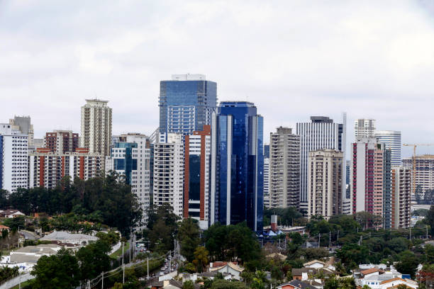 Aerial view of Alphaville condominium at Barueri city, Sao Paulo state, Brazil