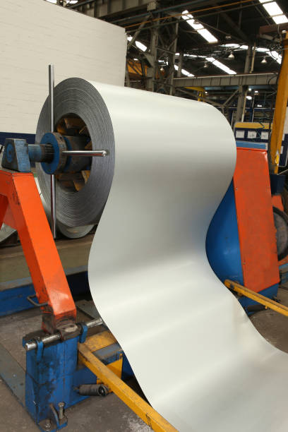 istock Roll of galvanized steel 1282922348
