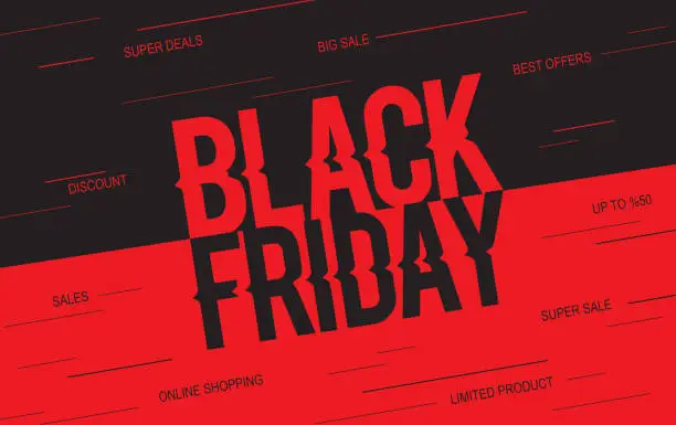 Vector illustration of Black Friday Red Banner