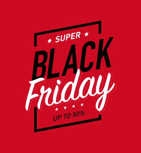 Vector illustration of Black Friday Poster