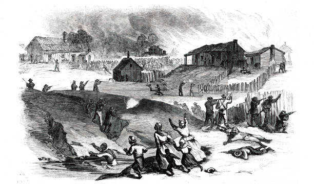 illustrazioni stock, clip art, cartoni animati e icone di tendenza di memphis , tennessee riots of 1866 - 1866