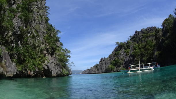 istock Green lagoon in Coron island 1282927065
