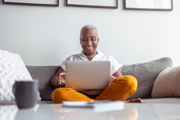 istock Senior business woman working from home 1282928297
