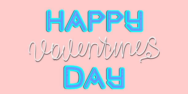 istock Happy Valentines day text, hand lettering poster on pink background. Vector illustration in a cartoon . Romantic quote greeting card, greeting card, invitation, banner template.. 1282928737