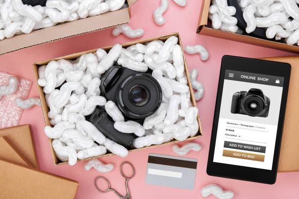 istock Online shopping of digital camera concept 1282931542