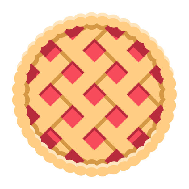 pie icon auf transparentem hintergrund - pie dessert cherry pie baked stock-grafiken, -clipart, -cartoons und -symbole