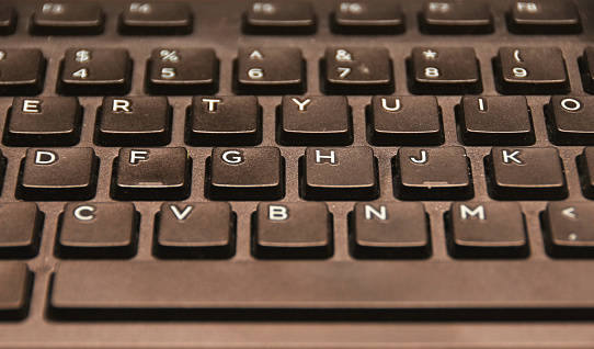 Closeup of computer keyboard.