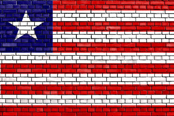 istock flag of Liberia painted on brick wall 1282939645