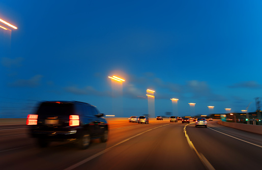 SUV speeding at the Florida Turnpike going south