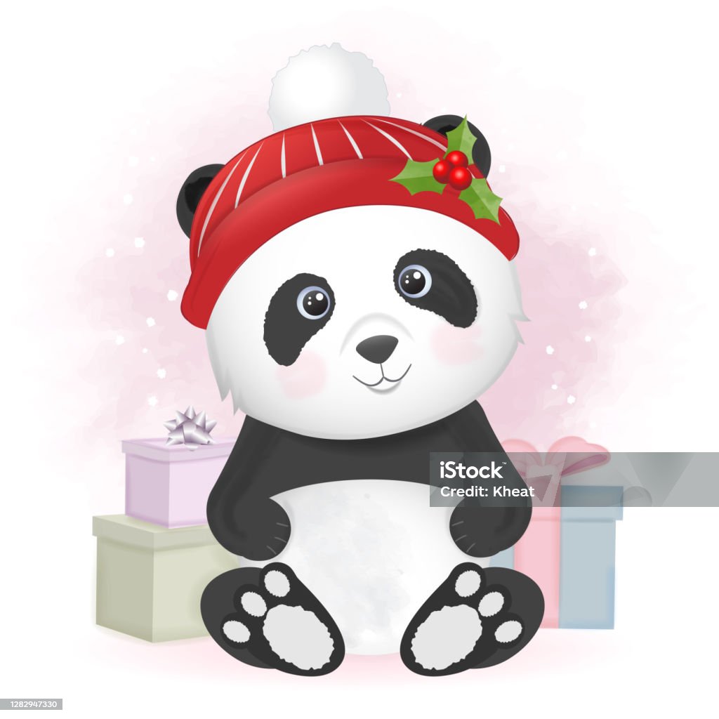 Gấu Trúc Con Dễ Thương Với Hộp Quà Vẽ Tay Mùa Giáng Sinh Minh Họa Màu Nước Hình minh họa Sẵn có - Tải xuống Hình ảnh Ngay bây giờ - iStock