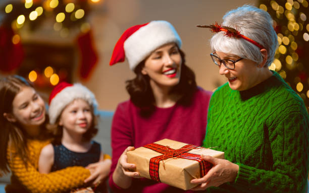 istock family celebrating Christmas 1282954327