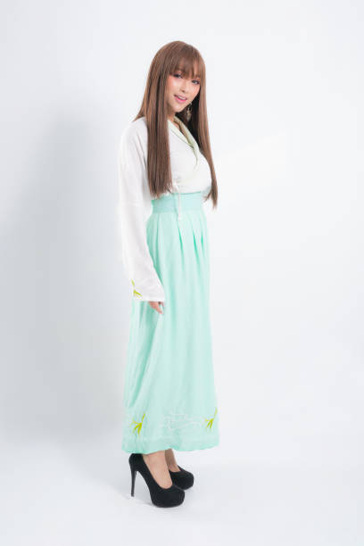 istock Beautiful korean woman portrait in studio. 1282954906