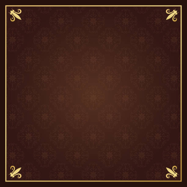 Pattern For Message Card 3,400+ Brown Damask Pattern Background Stock Illustrations, Royalty ...