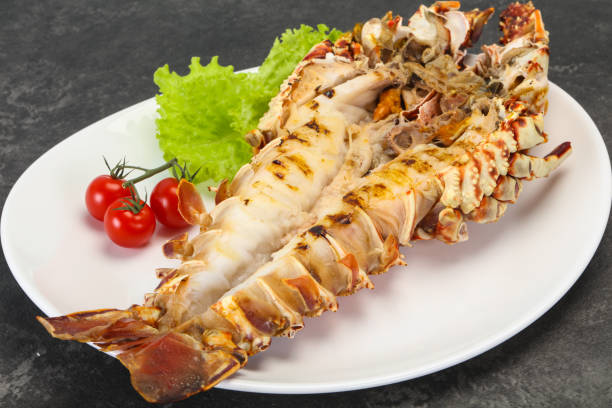 istock Grilled crayfish in the plate 1282957012