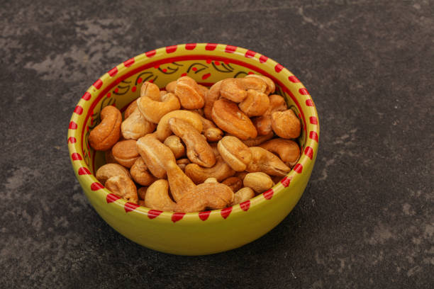 Roasted Cashew heap in the bowl