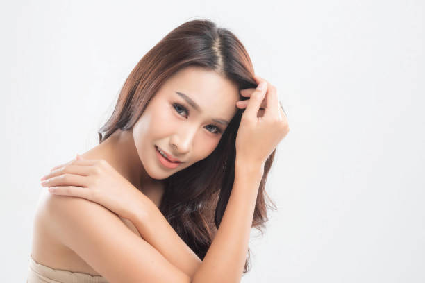 istock Studio beauty shot woman. 1282963385