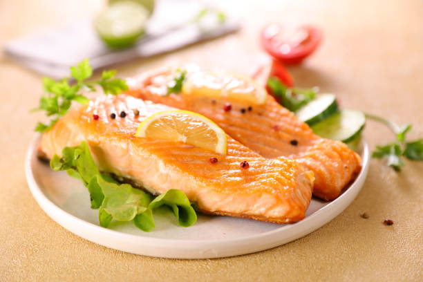 istock grilled salmon fillet and lemon 1282964635