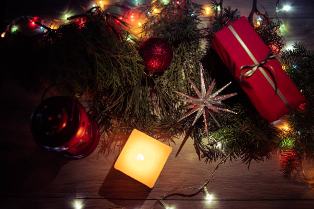 istock Magical Lantern With Christmas Decoration 1282968134
