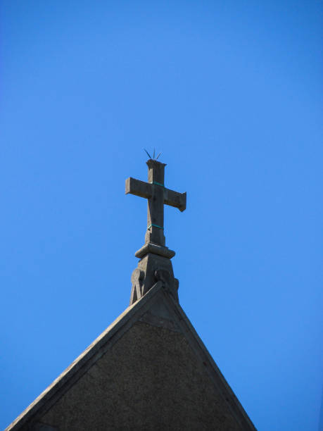 istock A small cross on top of an old convent 1282976049