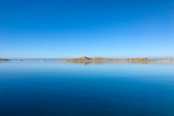 View of Adriatic sea with mountains in background, Croatia.