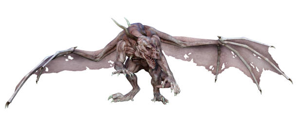 istock 3D illustration fantasy dragon on white 1282982797