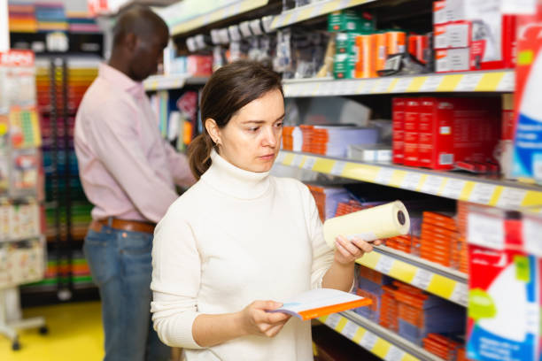 istock Young woman choosing different office supplies 1282984560