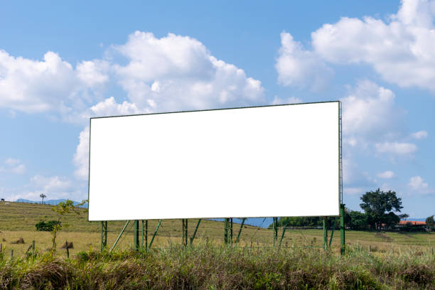 billboard billboard installed in rural area billboard stock pictures, royalty-free photos & images