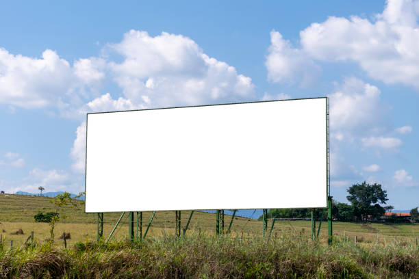 billboard billboard installed in rural area santana photos stock pictures, royalty-free photos & images