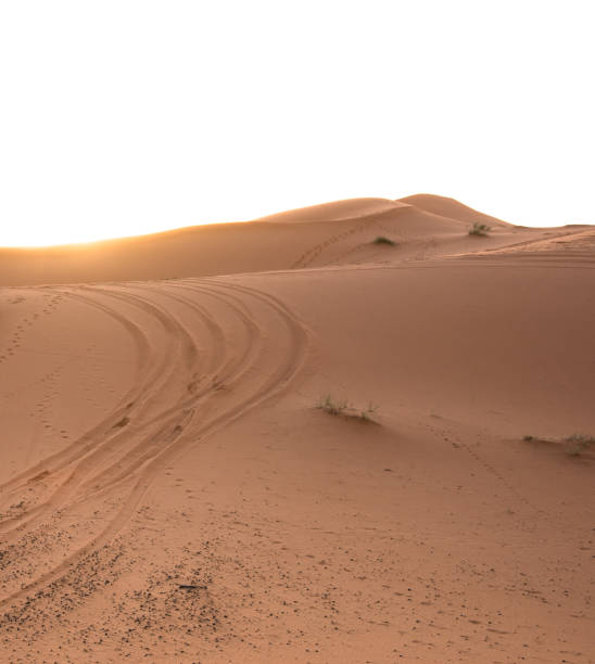 View of sunset above dunes on desert,Oman