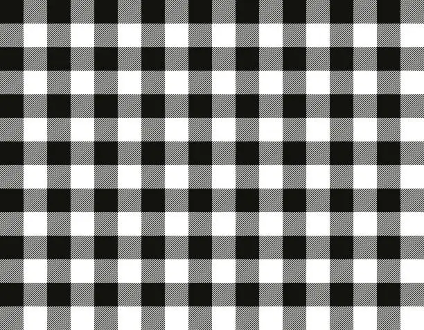 Vector illustration of seamless vector gingham check pattern