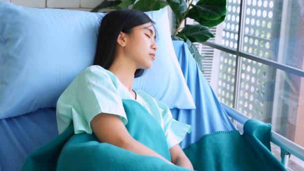 istock Happy patient getting well improvement at hospital 1282995273