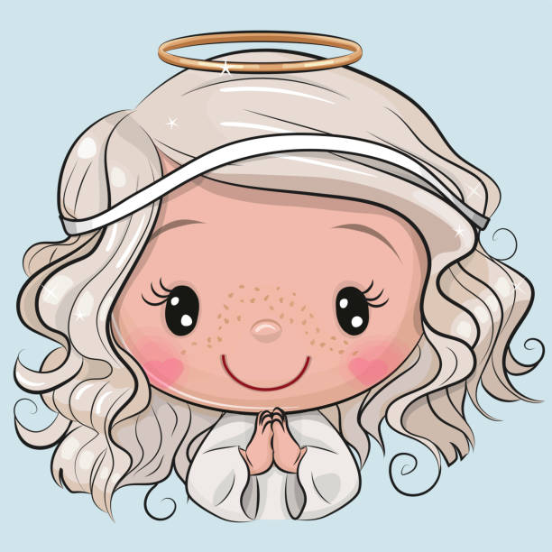 Cartoon Christmas Angel Isolated On A Blue Background Stock Illustration - Download Image Now - iStock Cartoon Christmas Angel Isolated On A Blue Background Stock Illustration - Download Image Now - iStock