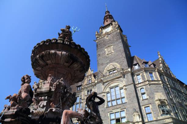 Wuppertal city in Germany. Main City Hall (Rathaus) in Elberfeld district.