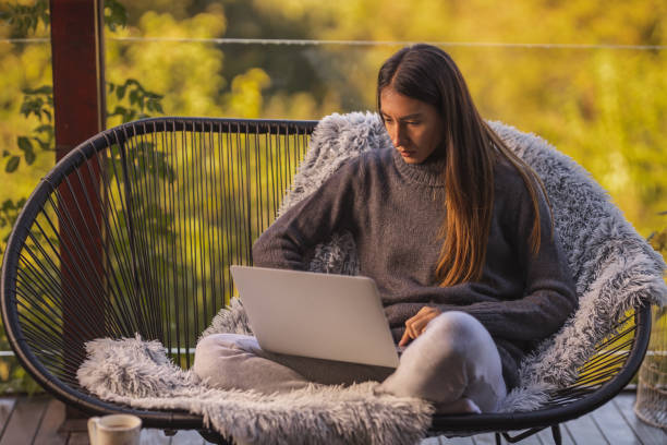 istock Young woman working from home 1283000763