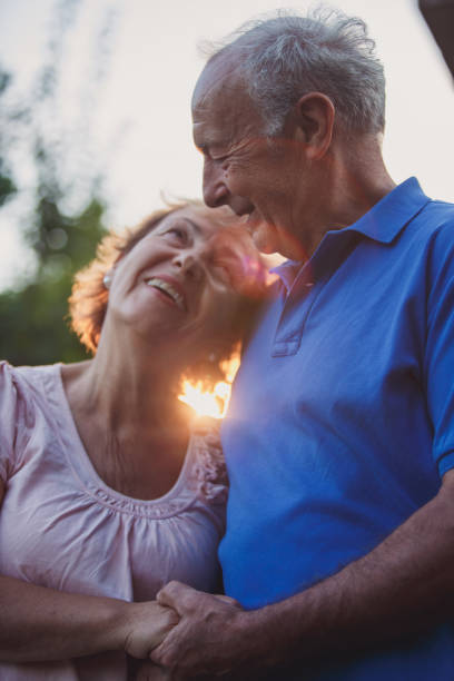 istock Elderly couple loving each other for ever and ever 1283003477