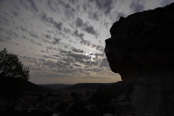 Sunset rain clouds in the rocky landscape in Phrygian Valley Park
