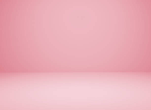 3dのピンクの部屋。ぼかしソフトピンクの背景、3dレンダリング - ピンク　背景 ストックフォトと画像
