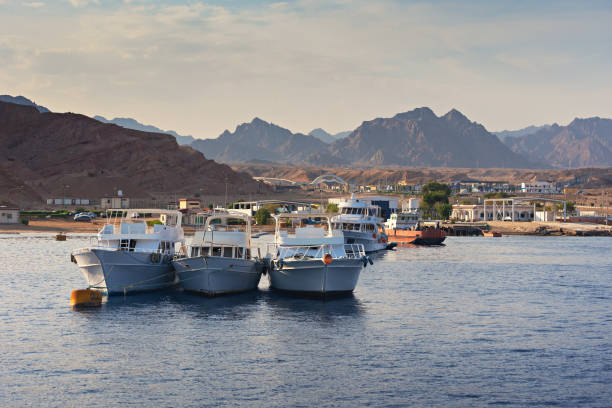 istock Beautiful white private motor yachts for sea walk 1283018079