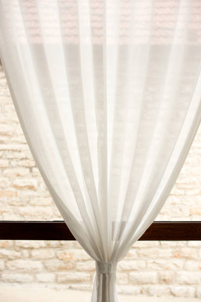 istock Curtains on the Windows of a b&B 1283018273