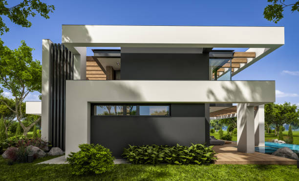 istock 3d rendering of modern house in luxurious style 1283021914