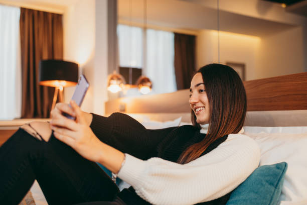 istock Checking social media first time in the morning 1283022193