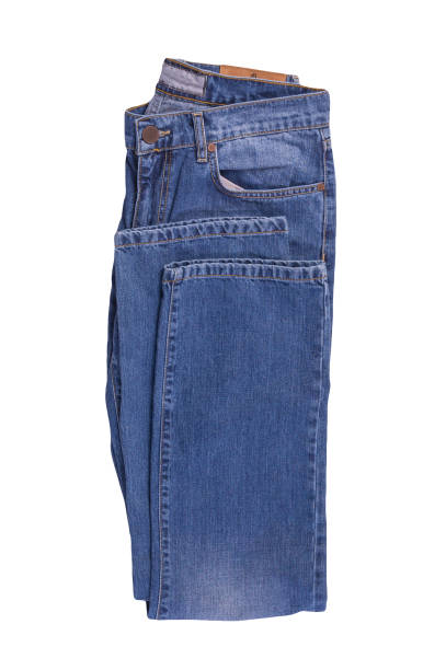 istock Blue jeans isolated on white background.Beautiful jeans 1283022440