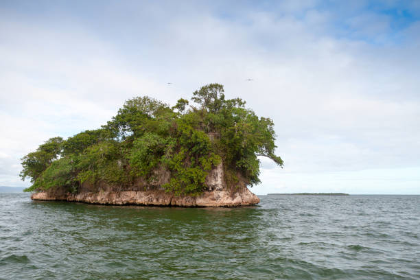 istock Samana bay landscape with rocky islet 1283023473