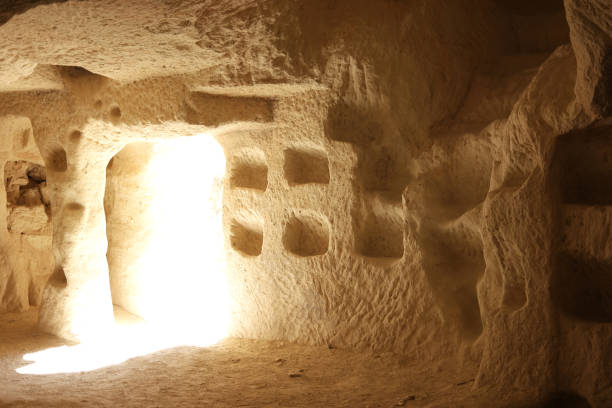istock Interior of an ancient house in cave. 1283024777