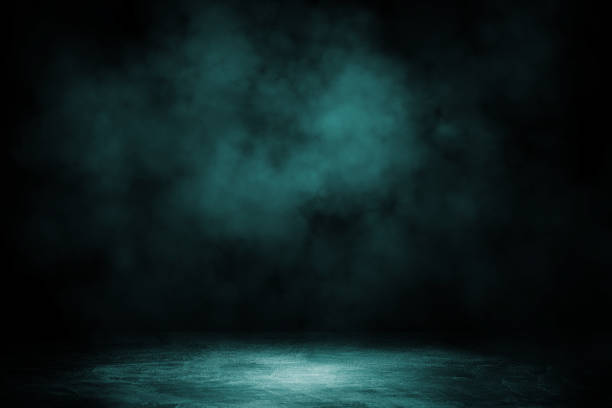 istock Concrete floor grunge texture background with spotlight and fog or mist. 1283030179