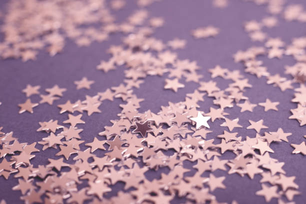 istock Beautiful sprinkled stars on a dark background. 1283030271