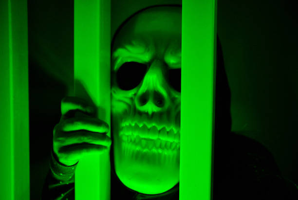 istock Child in a halloween mask. 1283030594