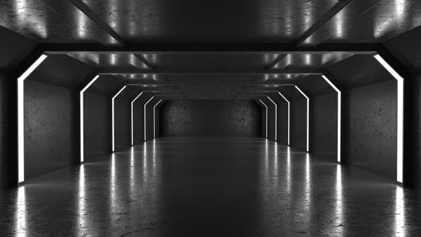 istock Dark Futuristic Tunnel 1283032193