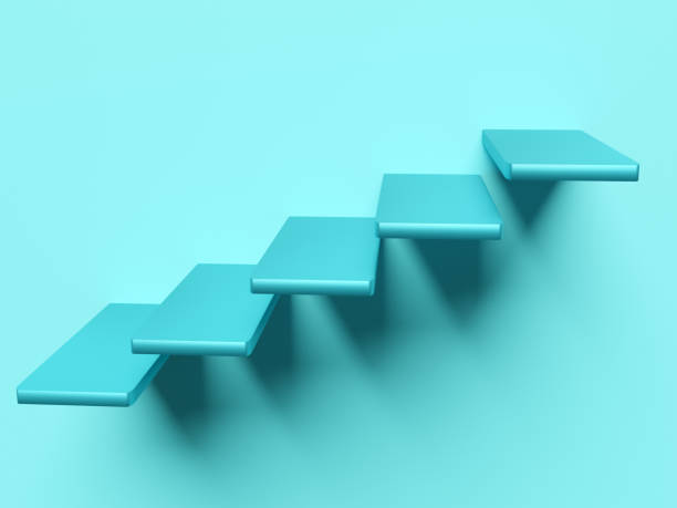 istock Abstract and concept staircase with steps in the wall 1283034589
